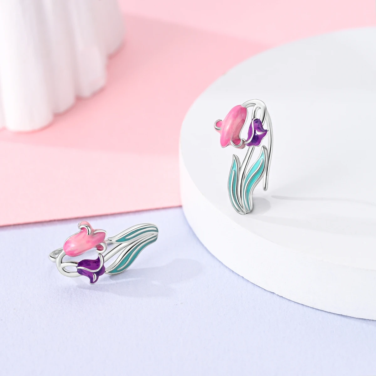 Ear Ring Series 925 Sterling Silver Star Moon Unicorn Tulip Flower Butterfly Bee Geometry Earrings Ladies Pairing with Jewelry