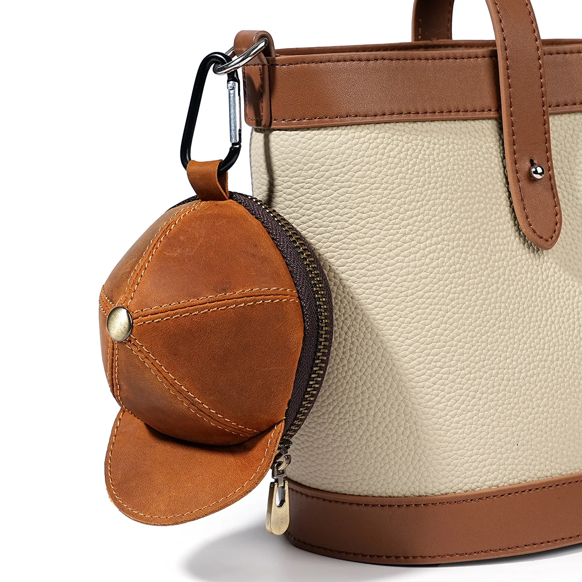 Fashion Hat Shape Designer Women Coin Purses Genuine Leather Key Holders Bag Ladies Funny Small Change Purse  and Purse 2025 New