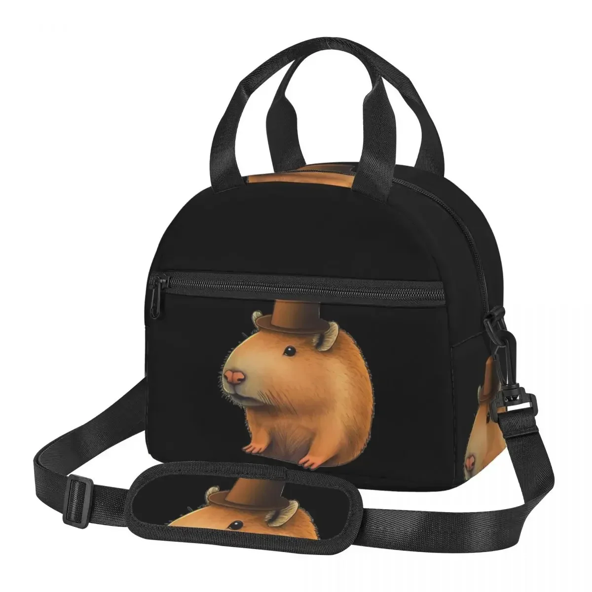 

Capybara Lunch Bags Insulated Bento Box Portable Lunch Tote Picnic Bags Cooler Bag for Woman Student