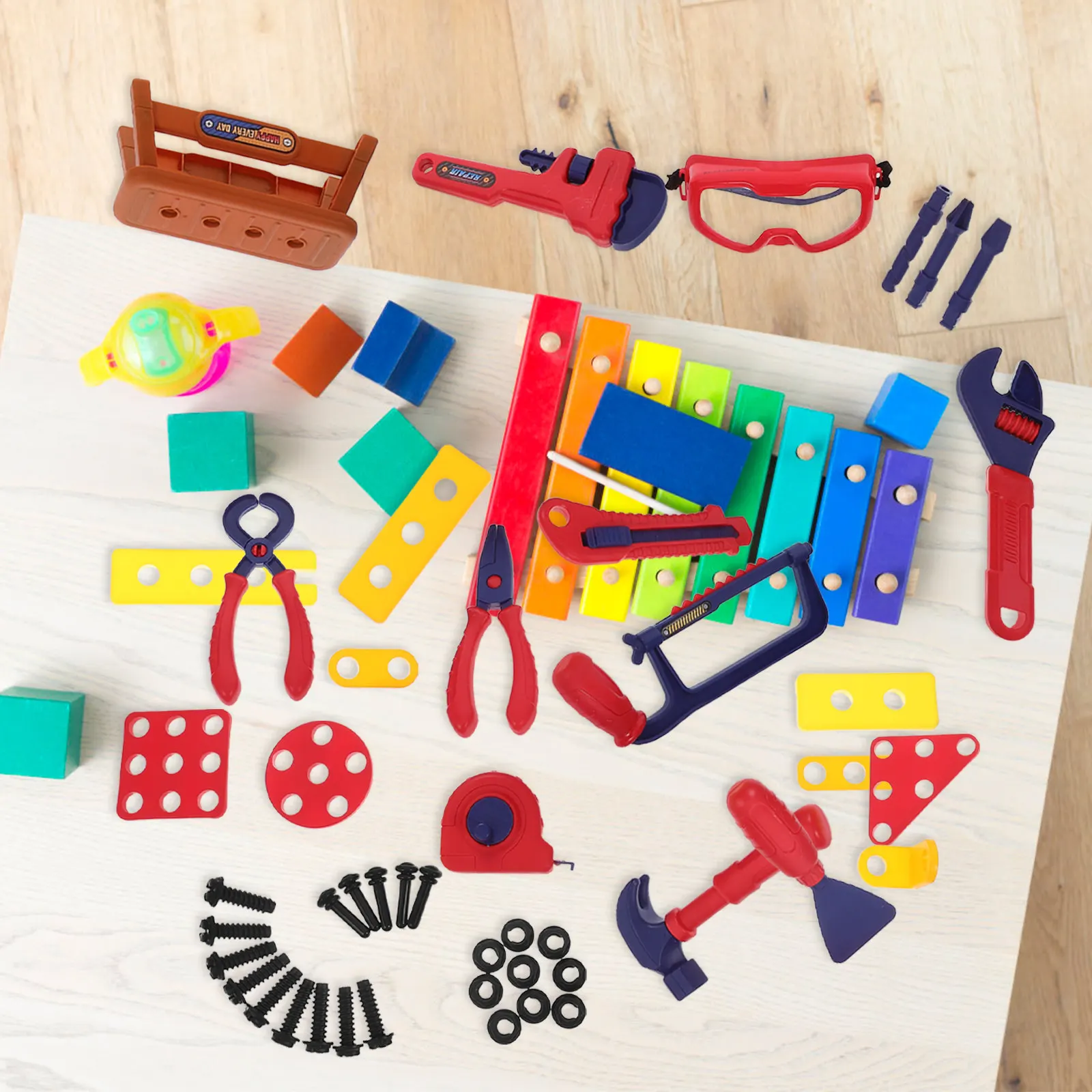 

Набор детских игрушечных инструментов для ремонта: реалистичный набор для развития координации рук и глаз, творческих игр и обучения