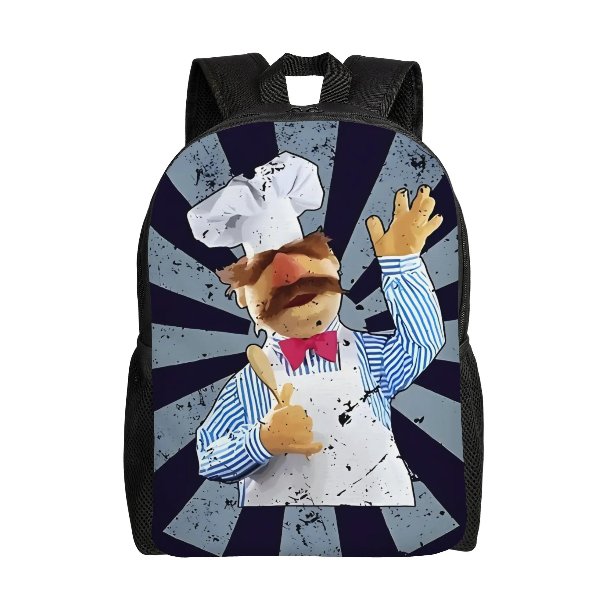 

Back to school season Swedish Chef Japanese Muppets Rucksack Walt Cartoon Unisex Fashionable Backpack