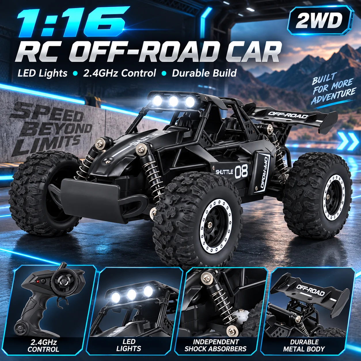 Led Light Kit Rc - ZNLYRION Mobil RC Off Road 1:16,