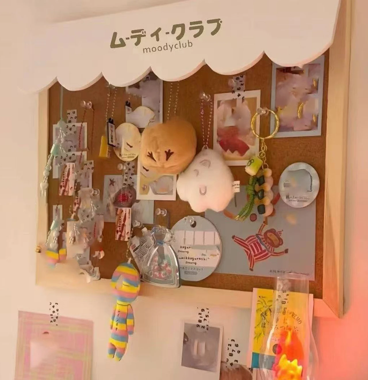 New DIY Cute Dessert House Cork Message Board Home Dormitory Jewelry Wooden Storage Board Wall Decorative Board Room Decoration