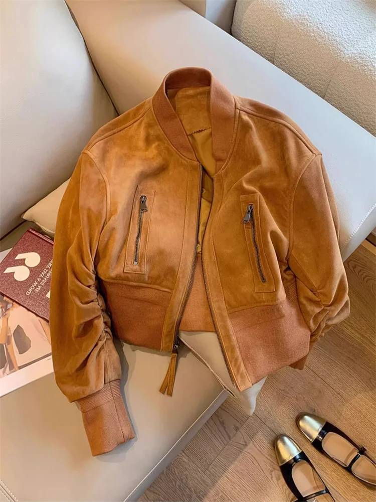 

Ретро уникальный дизайн с воротником-стойкой, свободный открытый кардиган, топ для женщин, модный осенний наряд, хлопок 00%