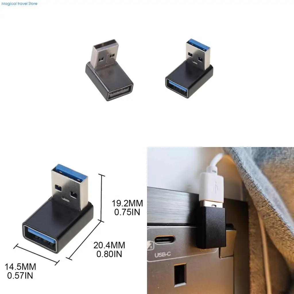 N2UB 2PCS USB Connector Up and Down Orientation for Space Saving Design for Laptop Small Electronics