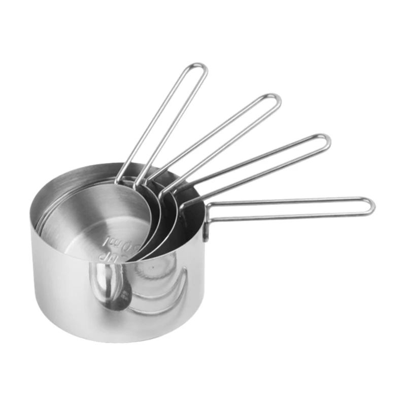 C7AC Set Of 4 Measuring Spoon/Cup With Scale Kitchen Tool for Cooking and Baking