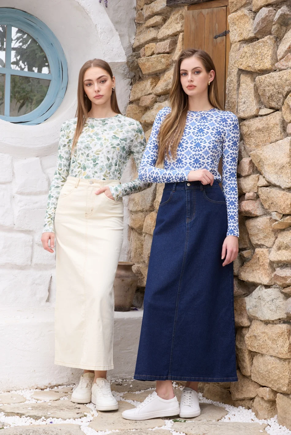 AS SS26 Print modal basic t shirt tops woman clothes high stretch fabric fitted-closed design lady wear