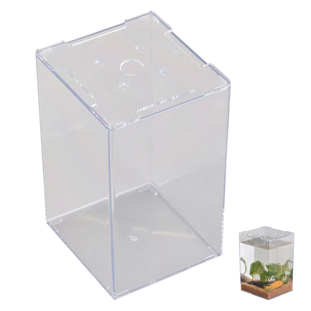 

Turtle Tank Accessories Betta Fish Acrylic Small Cylinder Tanks Decorate Decorative Container Aquarium