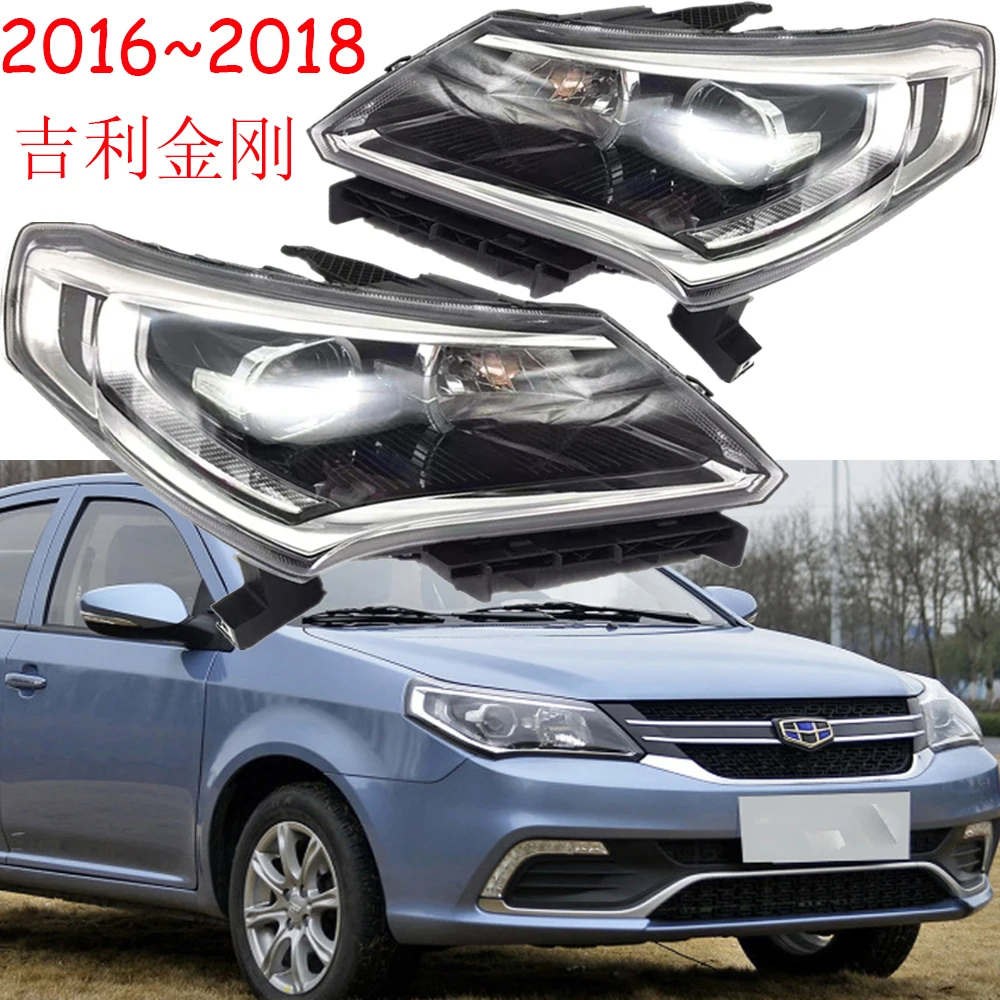 1pcs car bumper headlamp for Geely Emgrand Jingang headlight 2016~2018y head lamp Geely Emgrand fog lamp