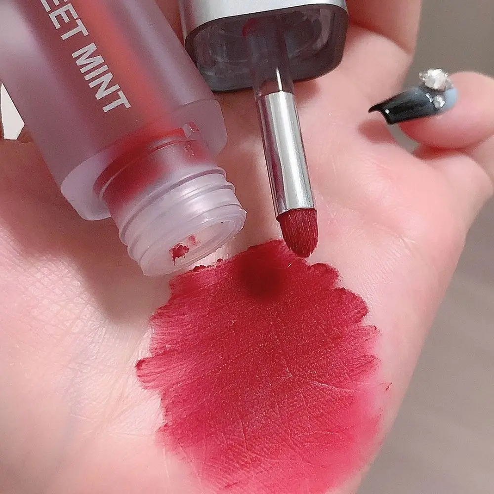 Brillant à lèvres antiadhésif Portable, teinte longue durée, boue de joue, glaçage mat, maquillage, cosmétiques