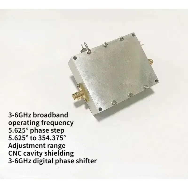 5.8GHz C Band RF Phase Shifter Microwave Signal Adjuster for Radar Communication System Low Loss High Precision Compact
