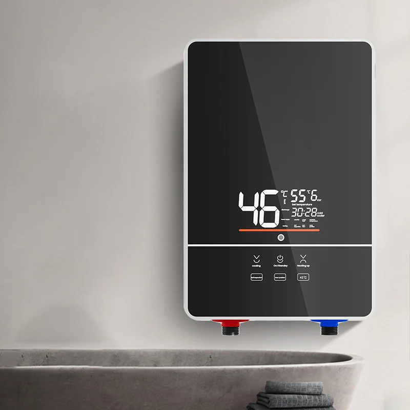 

6000W Kitchen Bathroom Shower Geyser LED Display Instantaneous Tankless Electric Hot Water Heaters