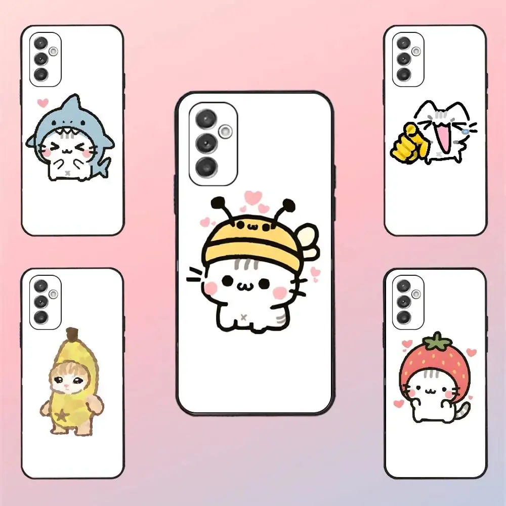 

Quirky and cute cat hand drawing Phone Case For Samsung S 25,24,23,22,30,21,10,9,Ultra,Plus,Lite,FE,4,5 G Black Soft Case