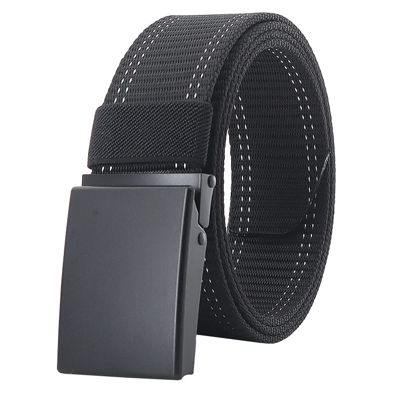 

Новый ремень с гладкой пряжкой, высококачественный утолщенный тканый холщовый мужской ремень, уличный повседневный мужской и женский джинсовый ремень длиной 110-130 см