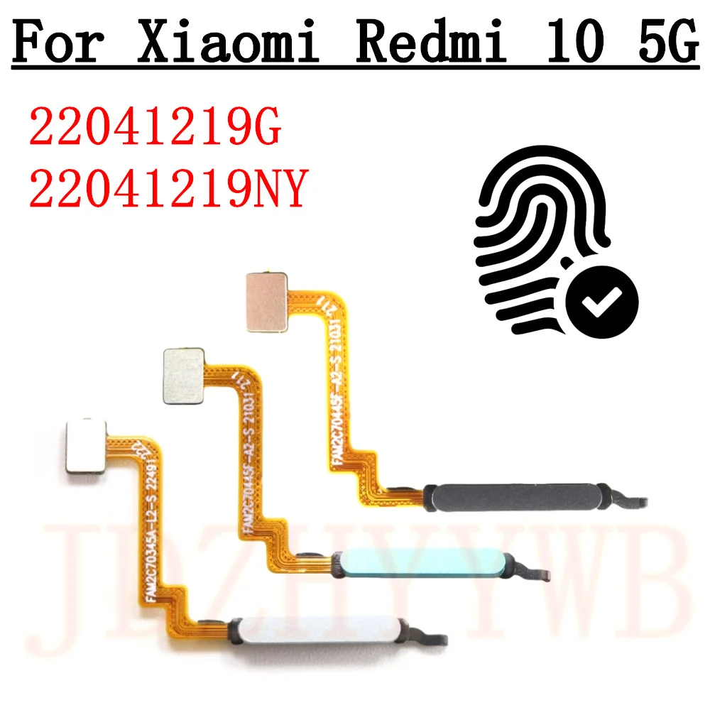 Original For Xiaomi Redmi 10 5G Fingerprint Sensor Home Return Key Menu Power Button Flex Ribbon Cable