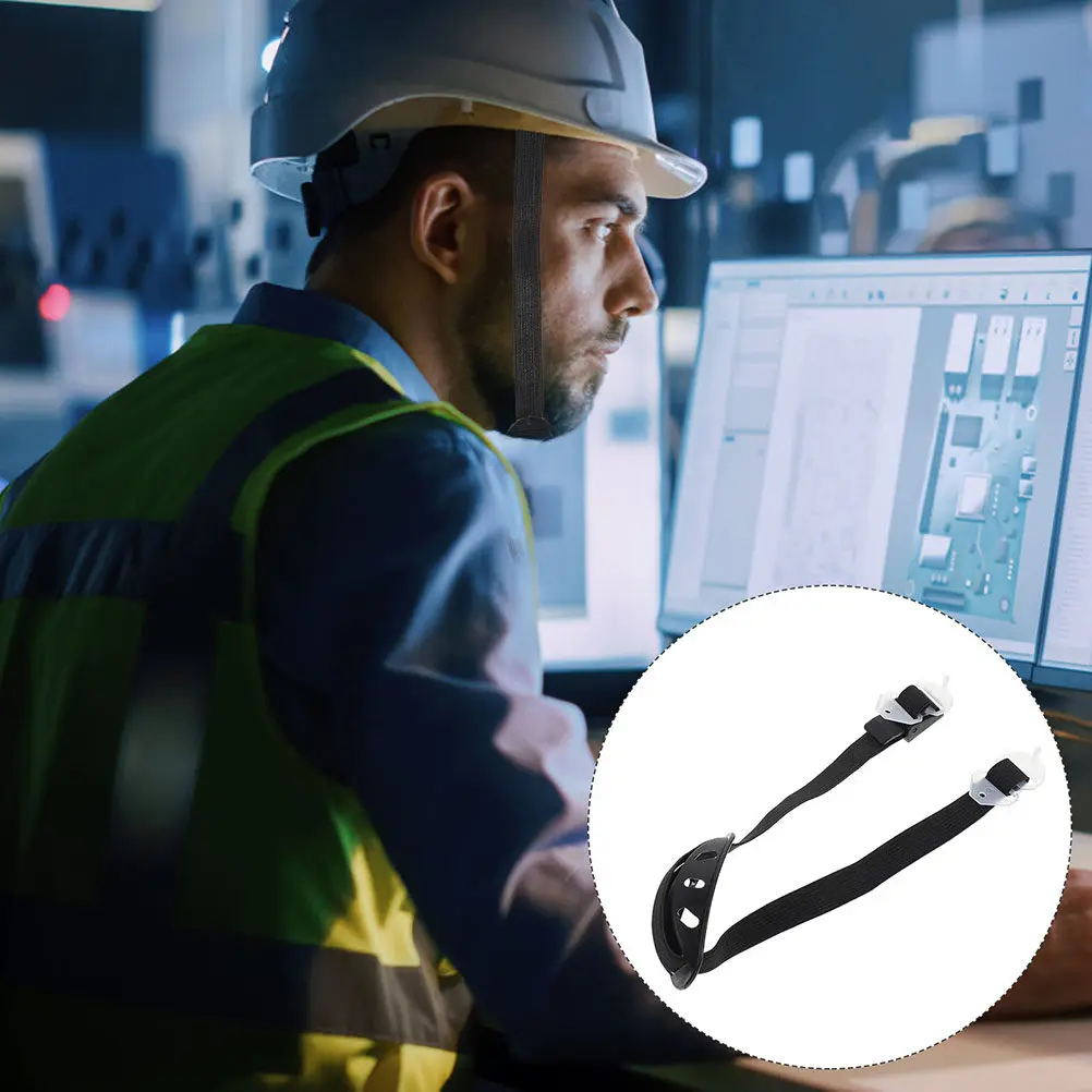 

2Pcs Professional Chin Strap Wear-Resistant Adjustable Chin Protector Strap for Hard Hat Safety Accessories