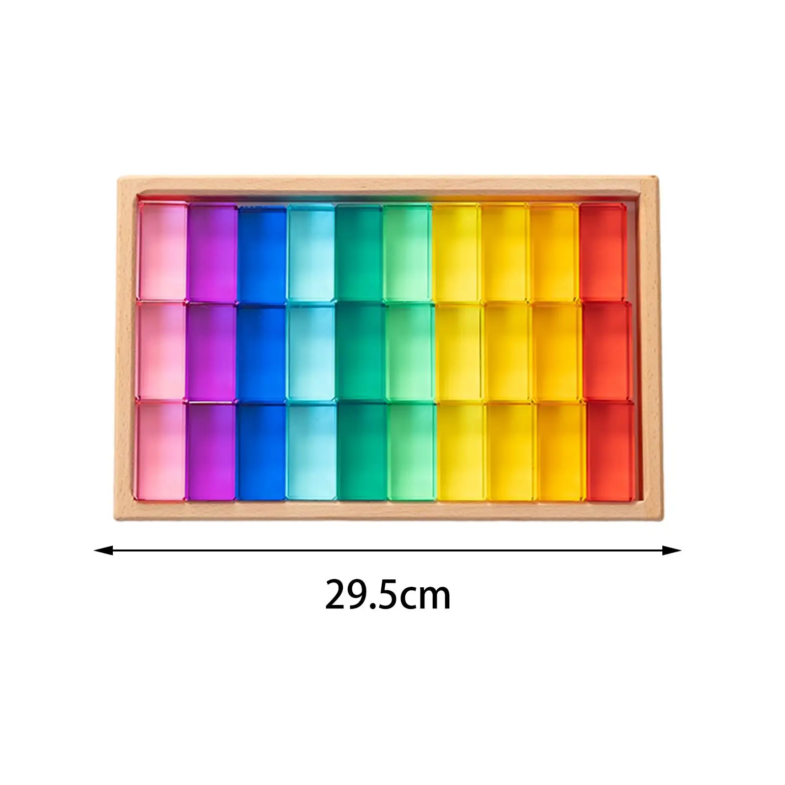 Acryl würfel Stapels piel lernen Farbe mit Holz Aufbewahrung sbox Acryl Regenbogen Bausteine für Jungen Mädchen Alter 3 4 5 6 Kinder