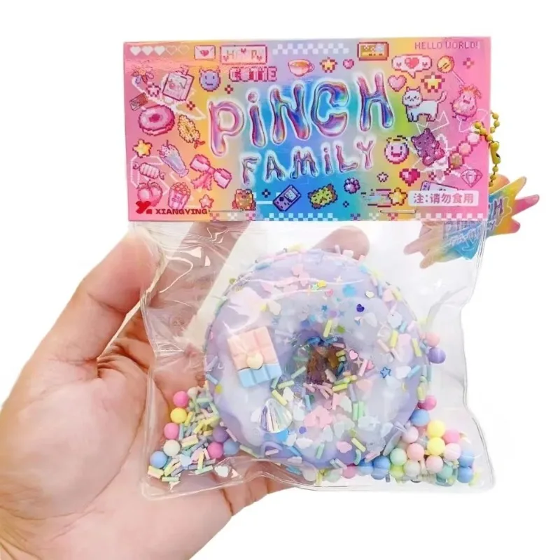 Mainan Penghilang Stres Donat Adonan Kue Squishy Taba, Mainan Fidget Sensorik Ekstra Besar untuk Anak-anak Dewasa, Hadiah Pijat Relaksasi untuk Mengurangi Kecemasan