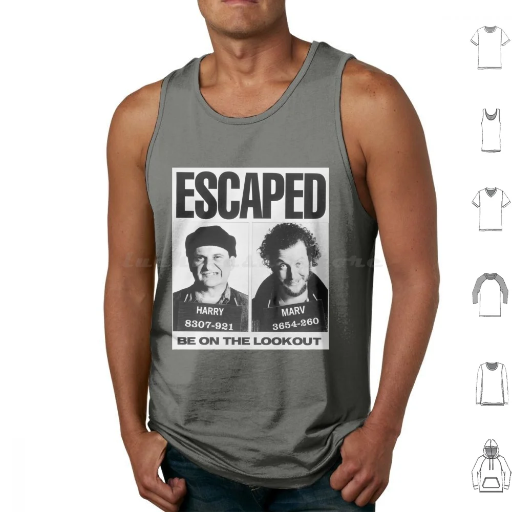 Wet Bandits Escape Tank Tops Vest Sleeveless Buzz Kevin Home Girlfriend Ugly Sweater Knit Christmas Love Funny Trees Star Woof
