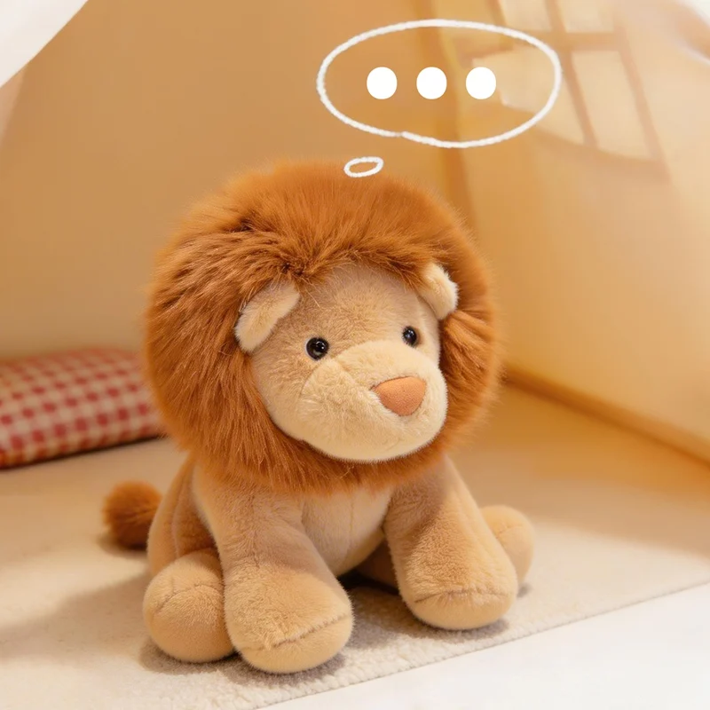 

Мягкая плюшевая игрушка-львенок 30 см, милый пушистый львенок из мультфильма, подарок для мальчика