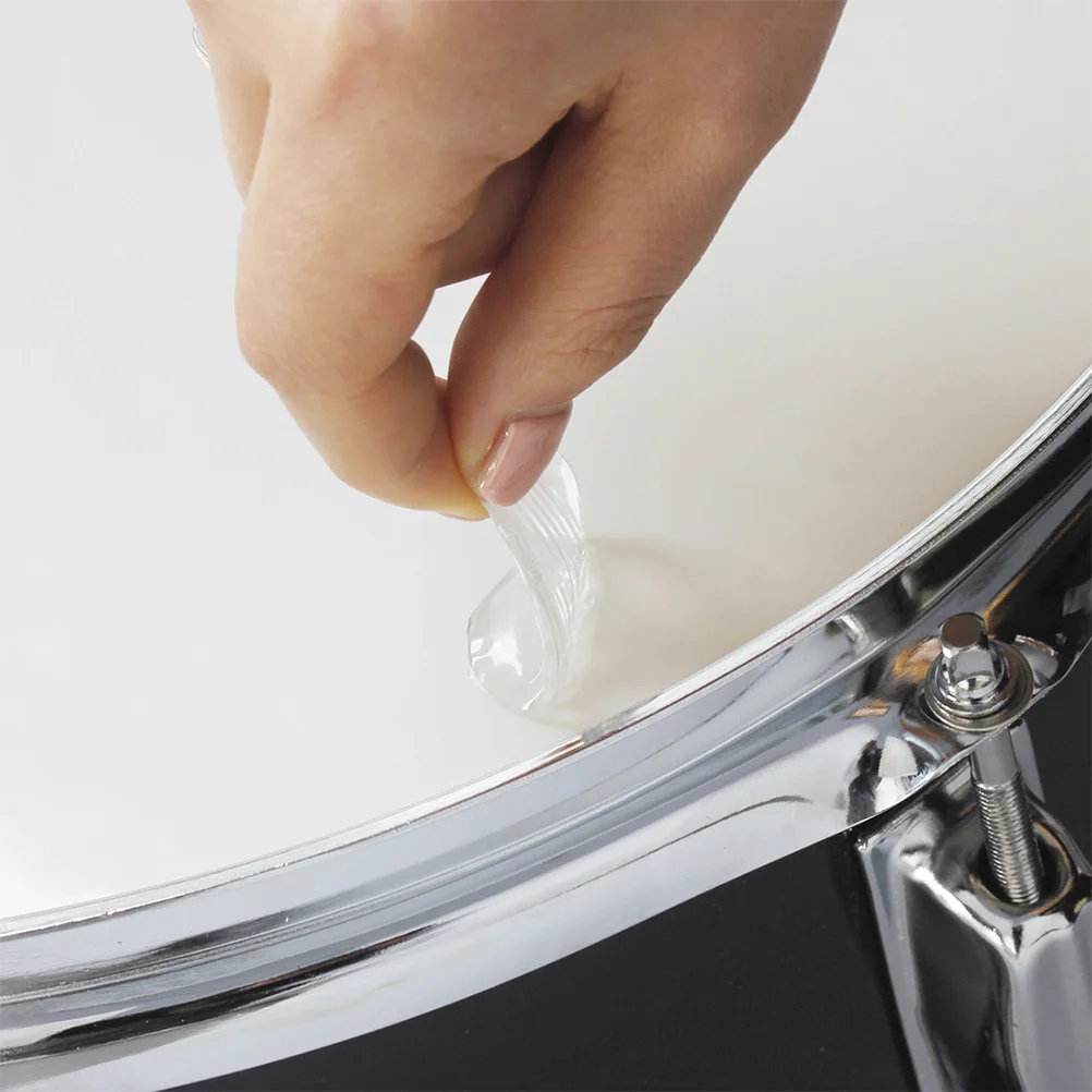 

6 pcs Dampening Gels Clear Transparent Silicone Reusable Muffling Pads Tone Control Drum Damper Set For Drum Kit Snare Cymbals