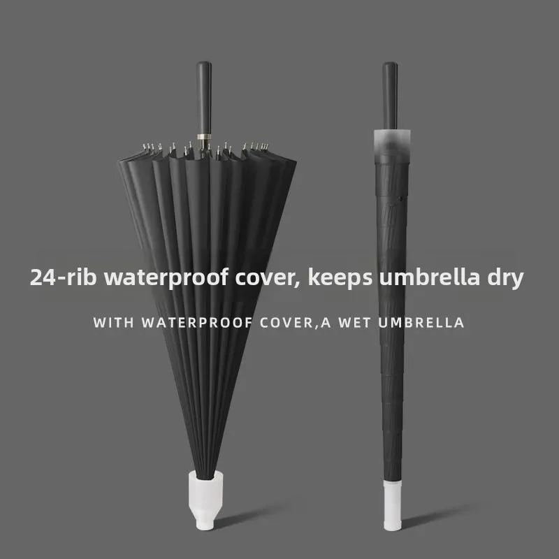 

Large Rainbow Umbrella Auatic Long Handle Straight Pole Waterproof Cover ex Windproof Rainproof Home Daily Use