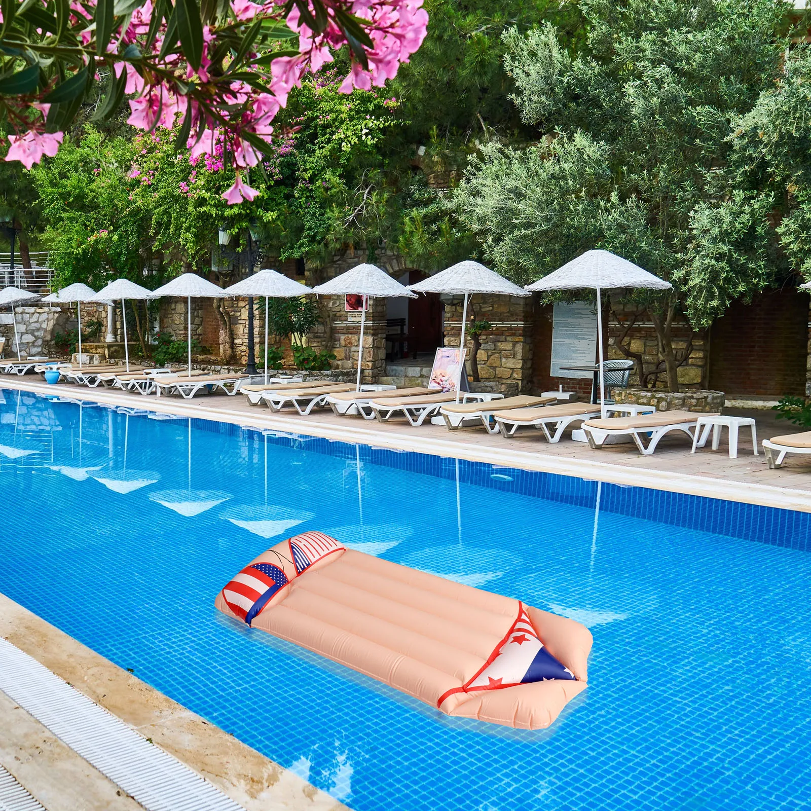 Letto galleggiante gonfiabile Tappetino per acqua all'aperto Piscina Galleggianti in PVC vintage Adulti Bambino