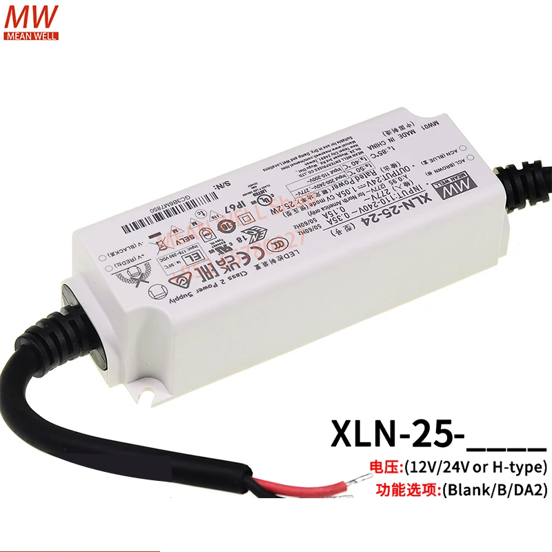 

MEAN WELL 25W Multiple-Stage Constant Power/Constant Voltage LED Driver Switching Power Supply XLN-25-H XLN-25-12 XLN-25-24
