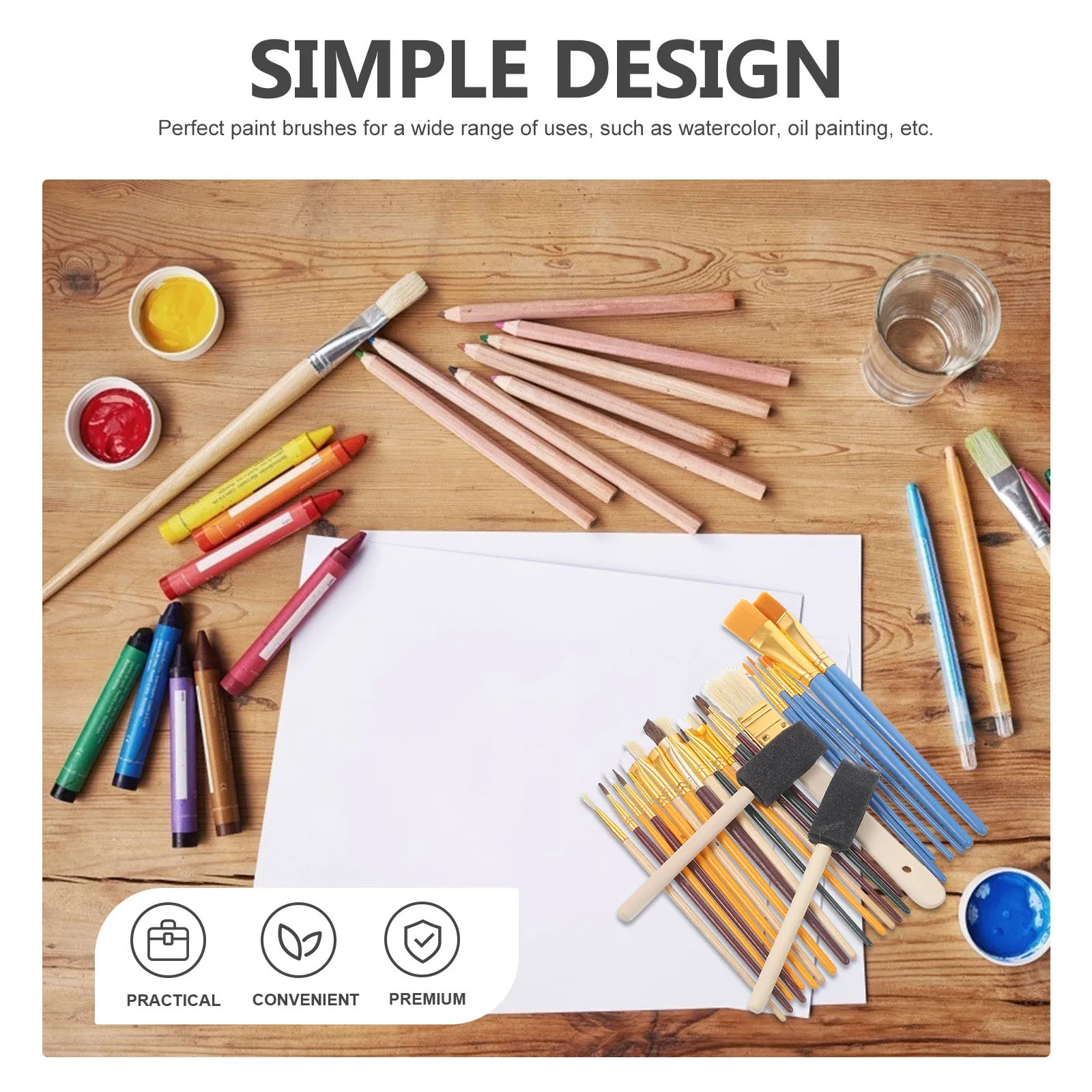 مجموعة فرش طلاء فنية مكونة من 25 قطعة ألوان مائية زيتية احترافية محمولة متعددة الوظائف مريحة ومقاومة للاهتراء للبالغين #4