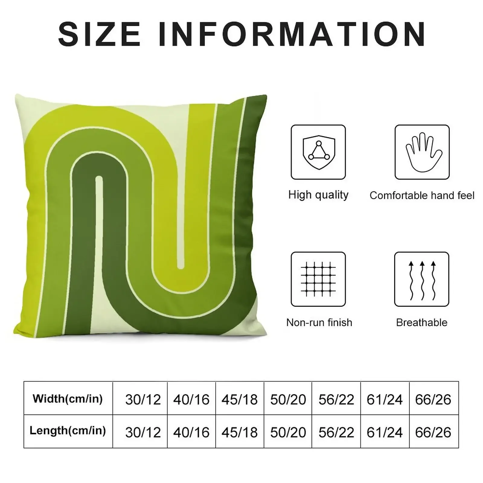 Retro Geometric Double Arch Design Green Throw Pillow Pillow Case christmas pillowcases Decorative Sofa Cushion pillow