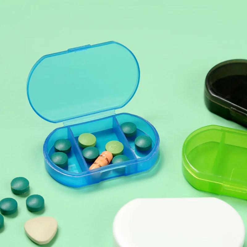 Mini Caso Organizador Pill, Medicine Box, Drug Storage, Viagem Tablet Titular, Medicina Dispenser, 2, 3 Grids