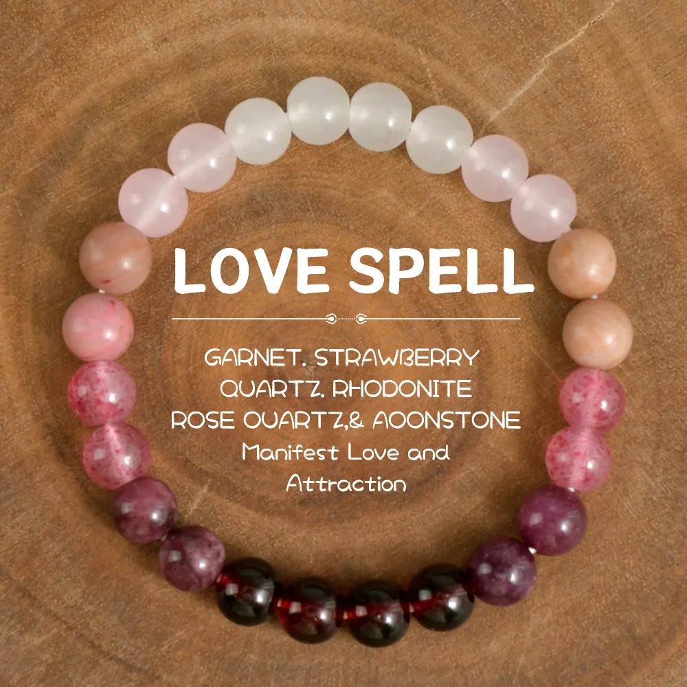 8mm Natural Stone Beaded Bracelet for Women Lucky Attract Love Wealth Good Luck Colorful Bracelet Jewelry Birthday Gift image 5