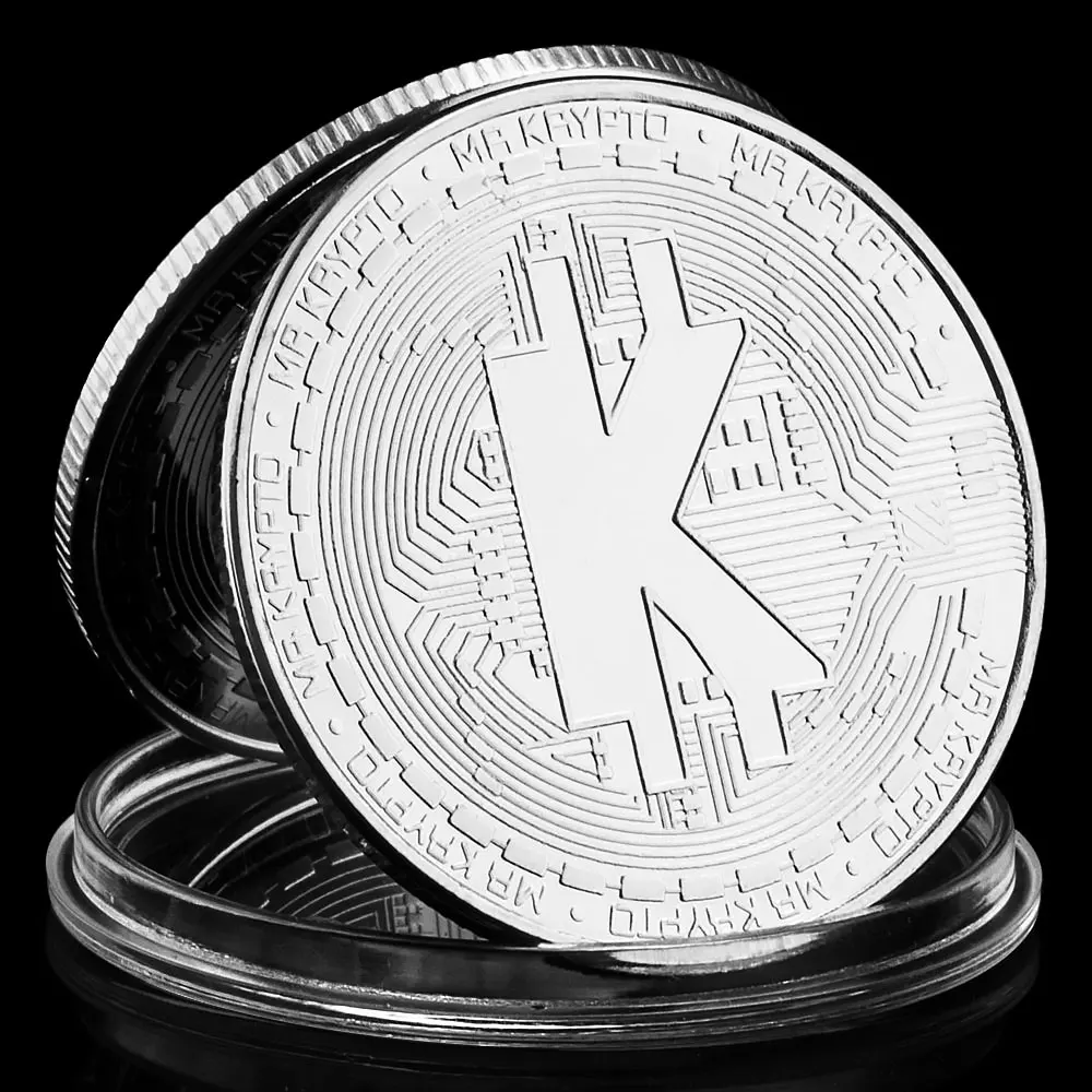 Krypto Coin Physical Cryptocurrency Coins Silver Plated Souvenirs and Gifts Crypto Commemorative Coin