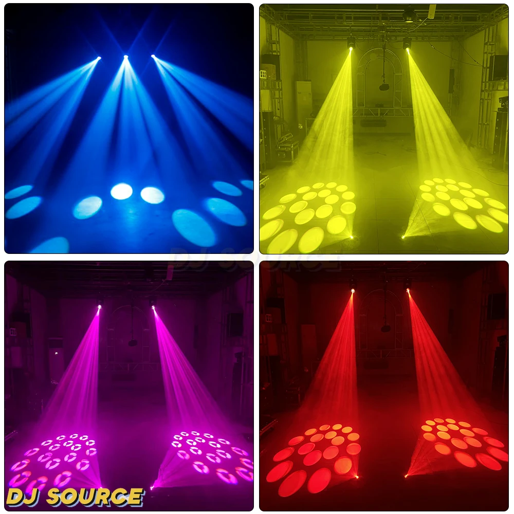 2 Stks/partij Led 200W Beam Spot Moving Head Light Met Smd Gobo 18 Roterende Prisma Podiumverlichting Dmx512 Voor Dj Disco Party Trouwbar