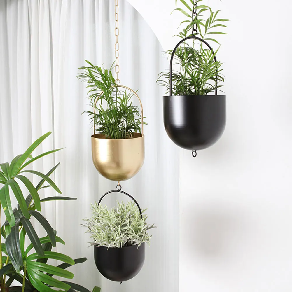 Hanging Planter Pots Modern Plant Pot Container Minimalist Hanging Plant Baskets Creative for Indoor Outdoor Garden Balcony