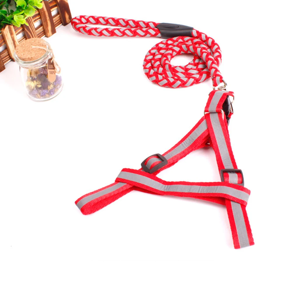 

Adjustable Pet Dog Harness With Leash Reflective Design Comfortable Chest Strap For Walking Dogs