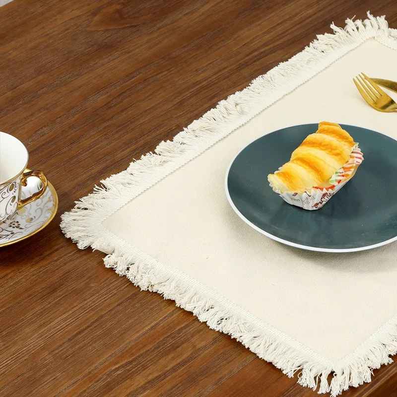 Placemat Heat Insulation Fabric Table Pad Anti-Scald Western Dinner Mat Bowl Cup Coaster Home Table Decoration