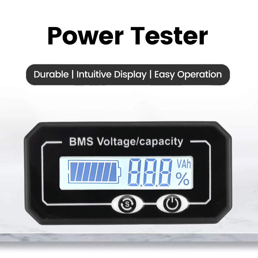 acid Lithium Battery Capacity Tester Universal Power Indicator LCD Digital Display Voltage Power Detector Meter DC 8~99.9V