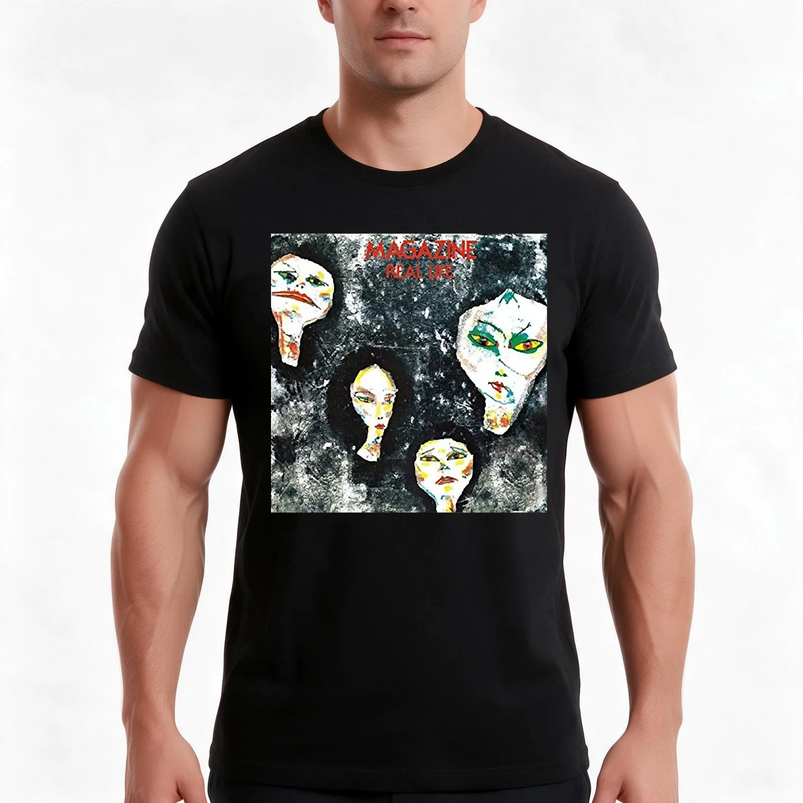 Magazine Real Life Classic T-Shirt, Summer Casual Cotton Tee, Oversized Streetwear Tops, Vintage Graphic Print, Unisex Men Women