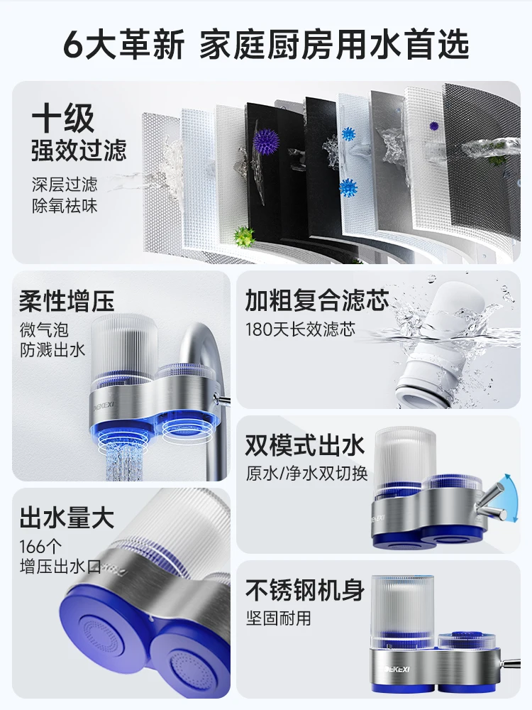 Germany Dexie water purifier household faucet filter tap water direct drinking front kitchen ultrafiltration purifier