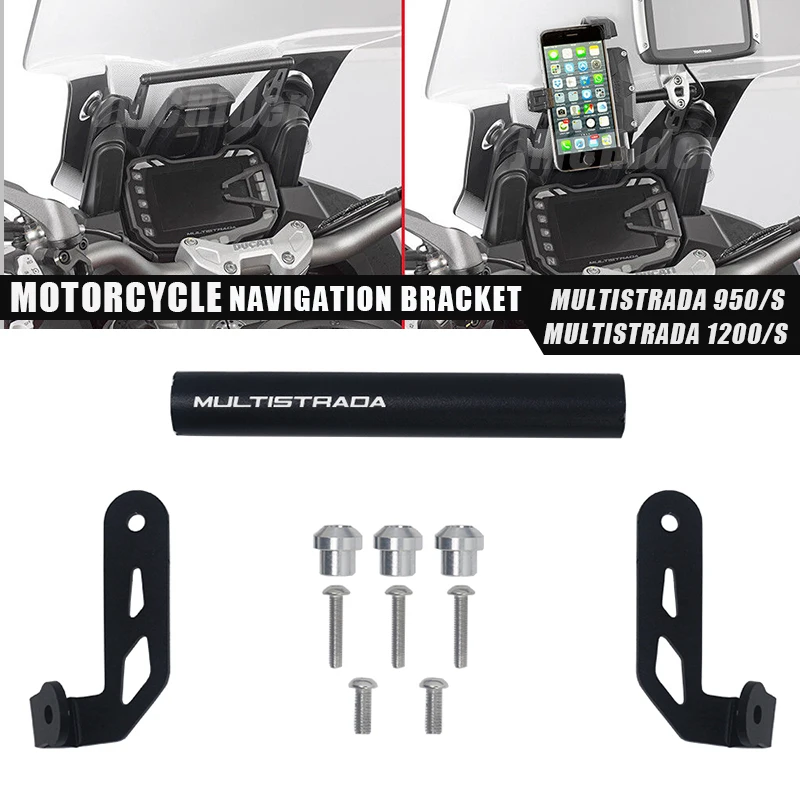 Motocicleta GPS Smart Phone Navigation Mount, Suporte de montagem, suporte para Ducati Multistrada 950/S 1200S 1200 Enduro