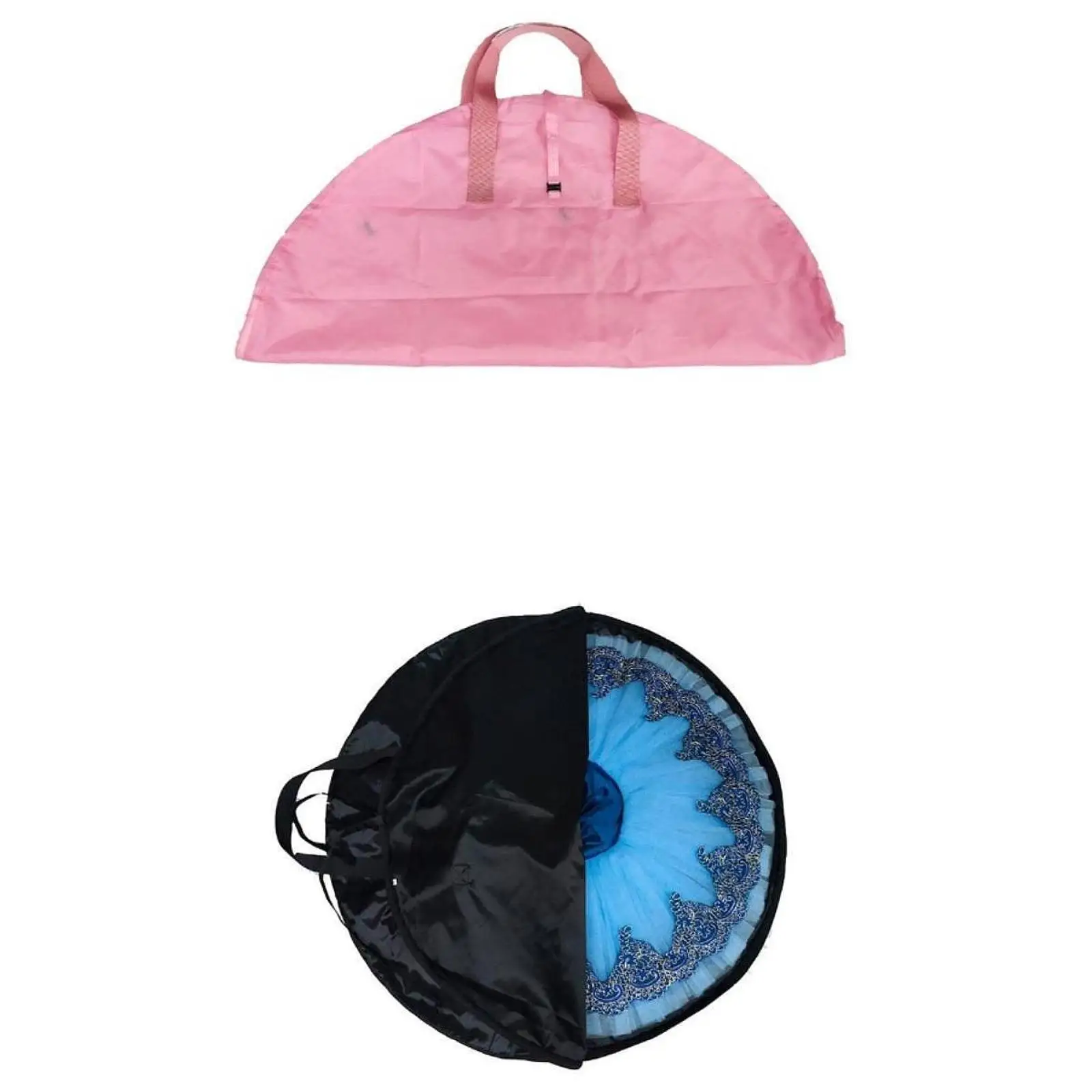 Round Ballet Tutu Garment Bag Waterproof Dustproof Oxford Cloth Dance Bag for Girls Recital and Practice