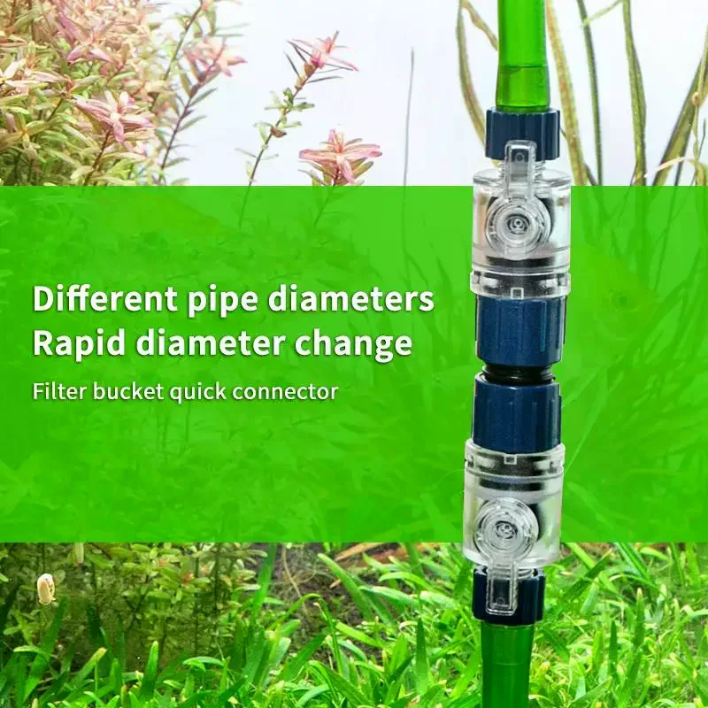 Aquarium Filter Water Valve Hose 12mm/16mm/20mm Single/Double Tap Quick Release Connector Fish Tank Filter Replace Accessories