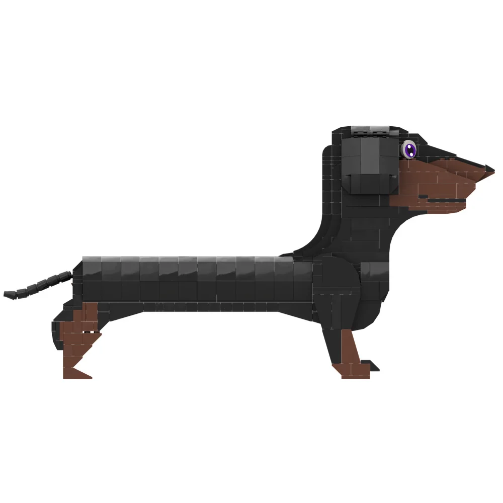 

2026 New MOC Germany Dachshund Building Blocks Model Cute Pet Dachshund Bricks Assembly Educational Toys Kids DIY Birthday Gifts