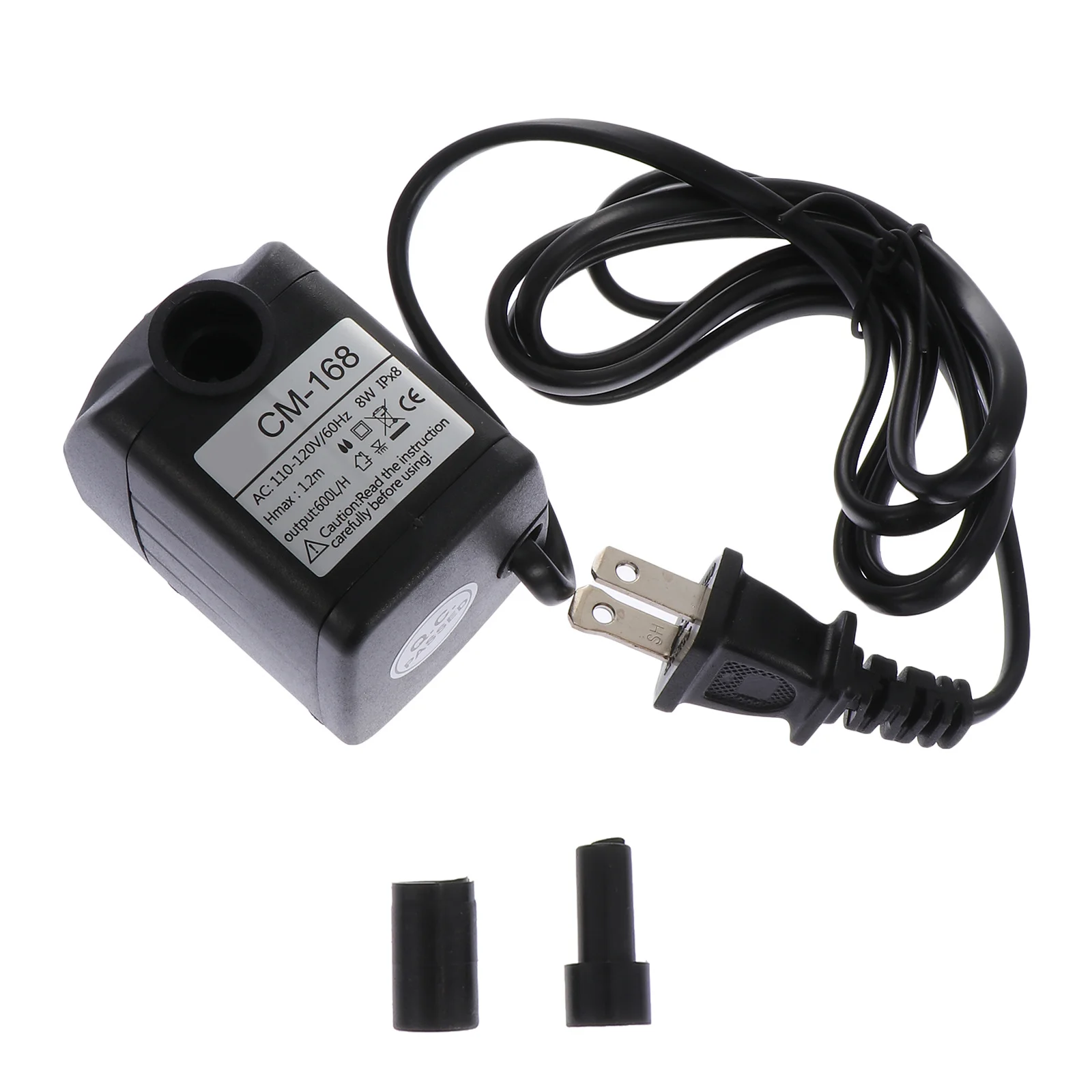 

1Pcs Submersible Fish Tank Pump Black Small Aquarium Water Pump Us Plug Adjustable Flow Suction Cups Quiet Circulation Device
