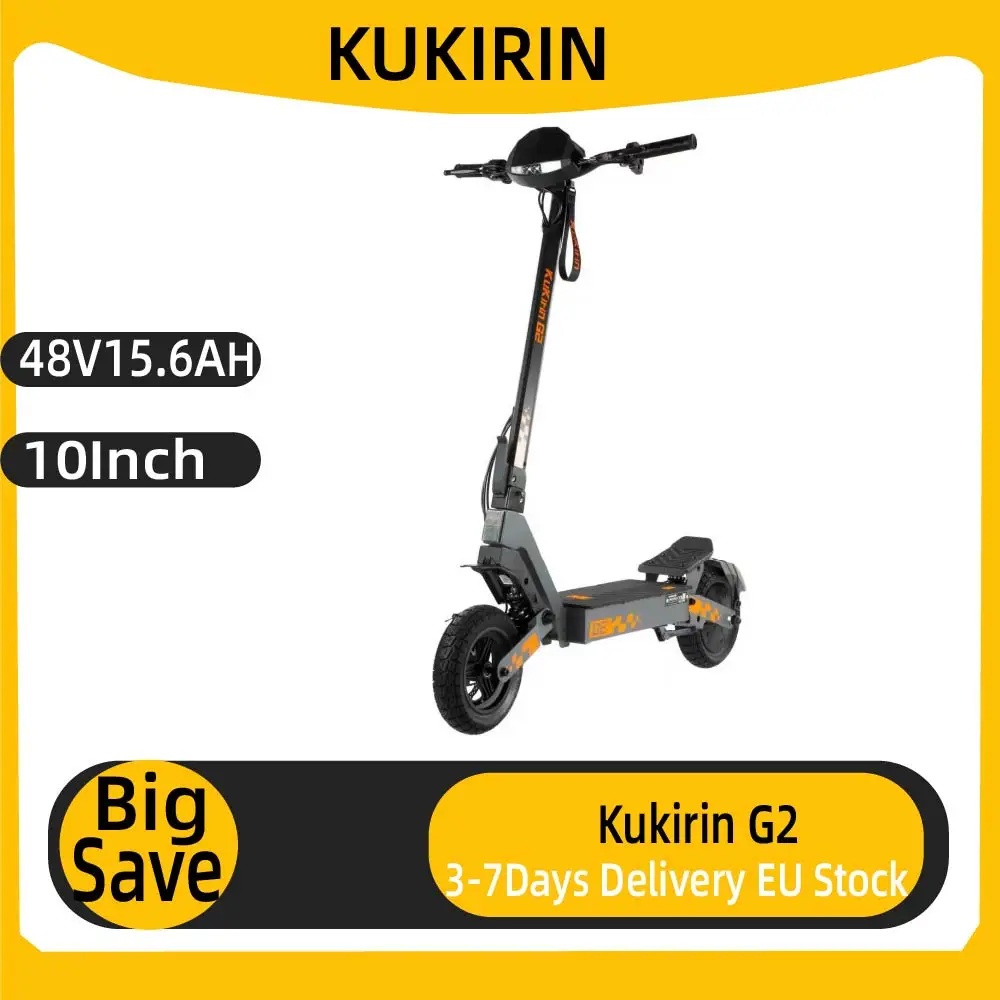 Image of KUKIRIN G2-Erwachsenen-E-Scooter mit 10-Zoll-Reifen, faltbarer Roller für Stadtfahrten, E-Scooter 48V15.6AH, All-Terrain-E-Scooter