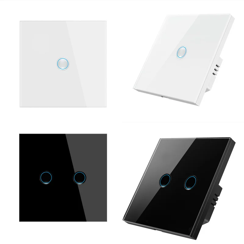 

Tuya Home WiFi Smart App Control Ergonomic Concave Glass Switch