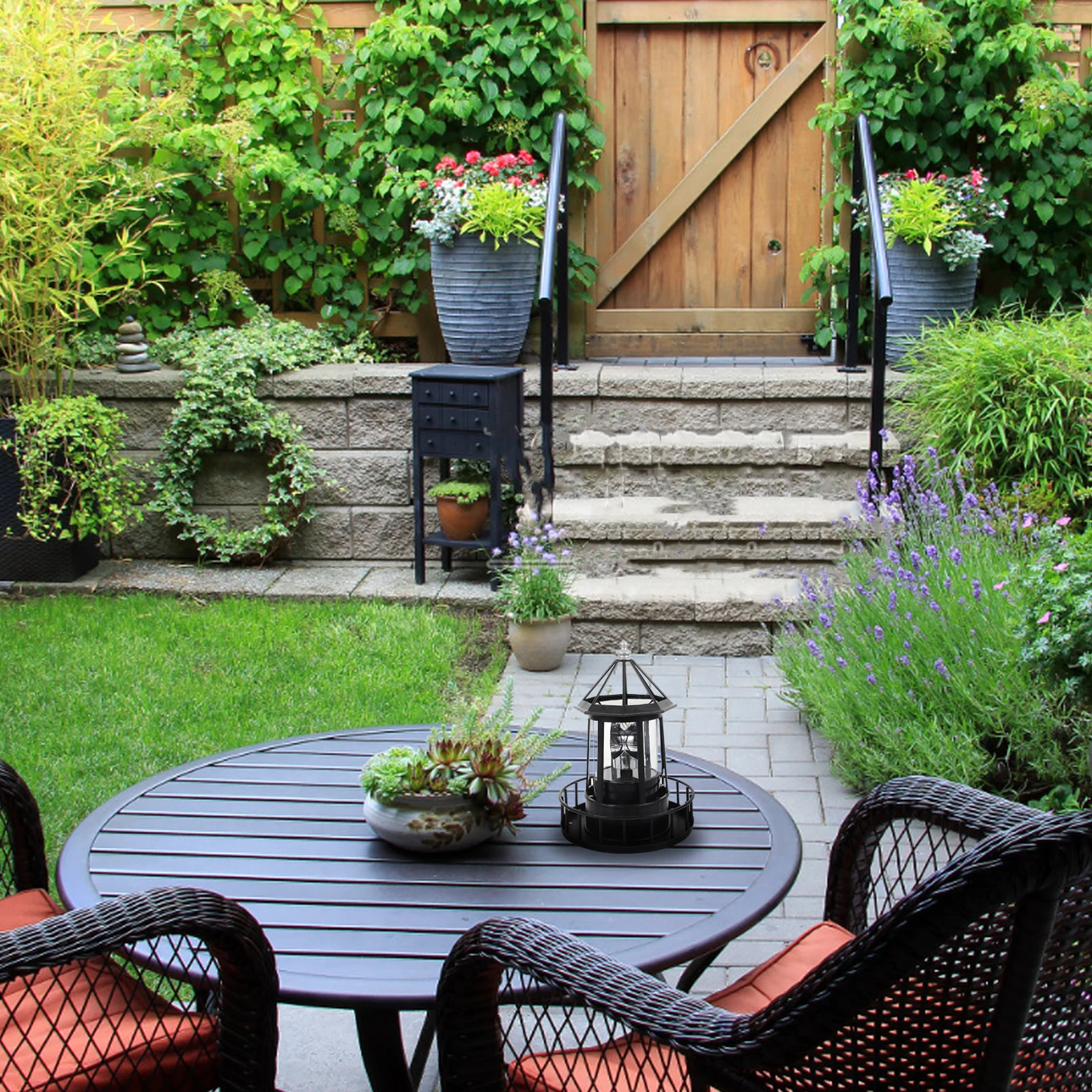 

Rotating Lighthouse Solar Decorative Power Lights Water Proof Lawn LED Lamp Abs Garden Rotatable