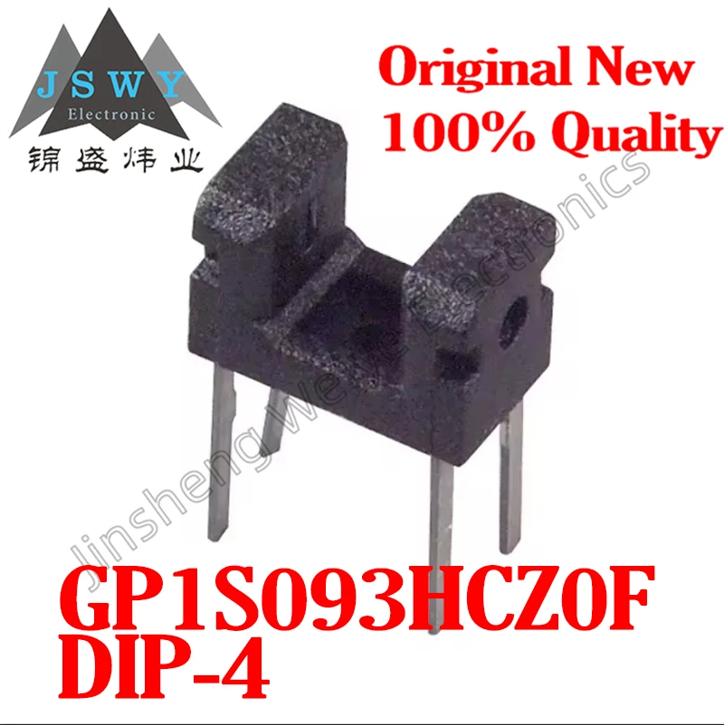 

(10/50 pcs) GP1S093HCZ0F DIP-4 GP1S093 Transmissive Photoelectric Switch Chip New Original Stock Electronics