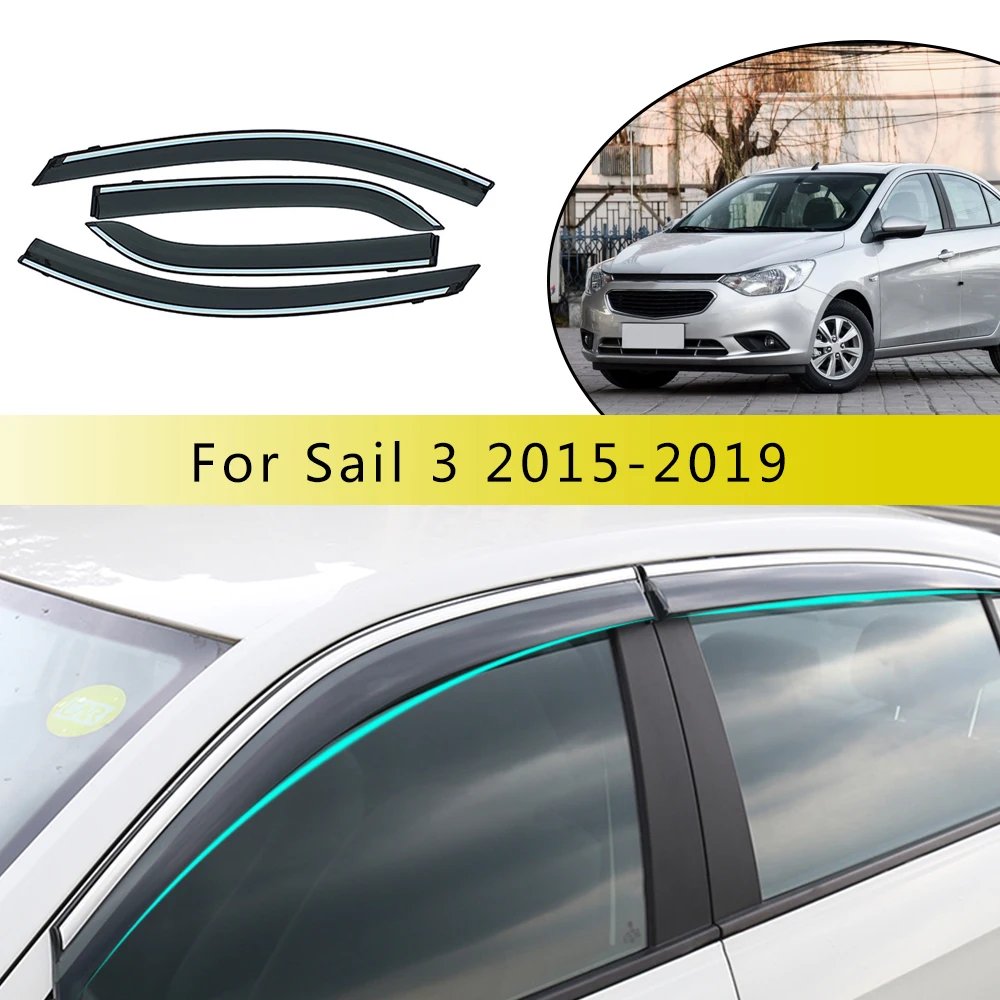 

For Chevrolet Sail Sedan 2015 2016 2017 2018 2019 Window Weather Sun Rain Visor Shield Deflector Guard Car Styling Accessories